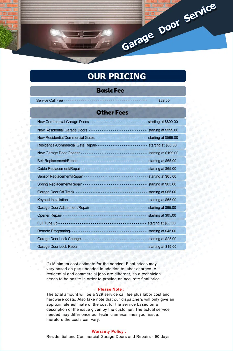 Cypress Eagle Garage Door Service Cypress, TX 281-786-3792